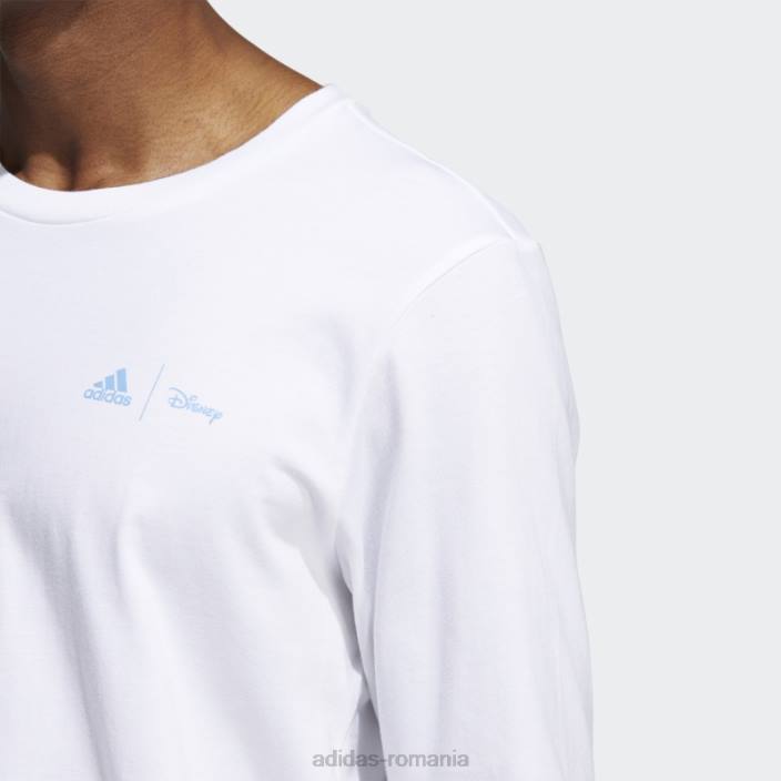 Adidas tricou cu mânecă lungă disney sport alb bărbați alb 2JBN14786