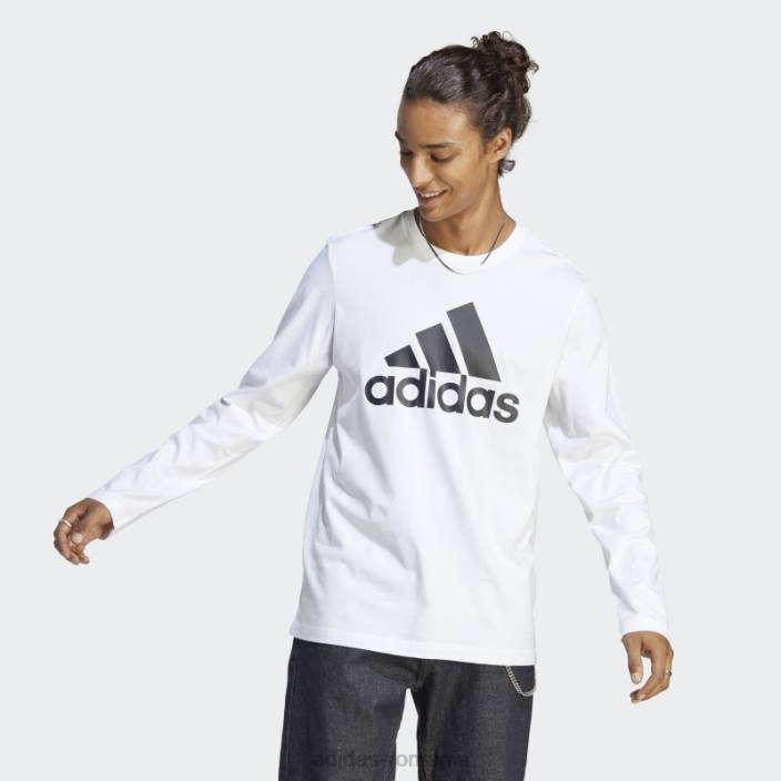 Adidas tricou cu mânecă lungă essentials alb bărbați alb 2JBN5546