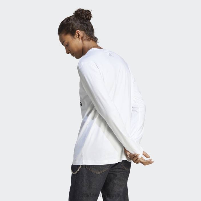 Adidas tricou cu mânecă lungă essentials alb bărbați alb 2JBN5546