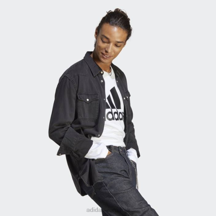 Adidas tricou cu mânecă lungă essentials alb bărbați alb 2JBN5546