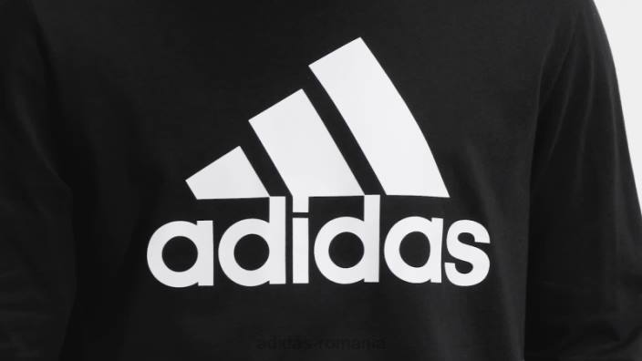 Adidas tricou cu mânecă lungă essentials negru bărbați negru 2JBN6085