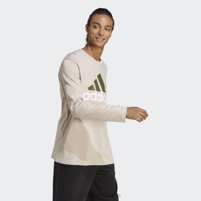 Adidas tricou cu mânecă lungă essentials taupe bărbați taupe 2JBN932
