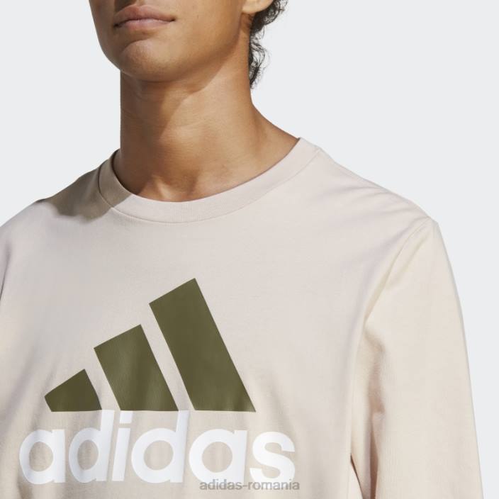 Adidas tricou cu mânecă lungă essentials taupe bărbați taupe 2JBN932