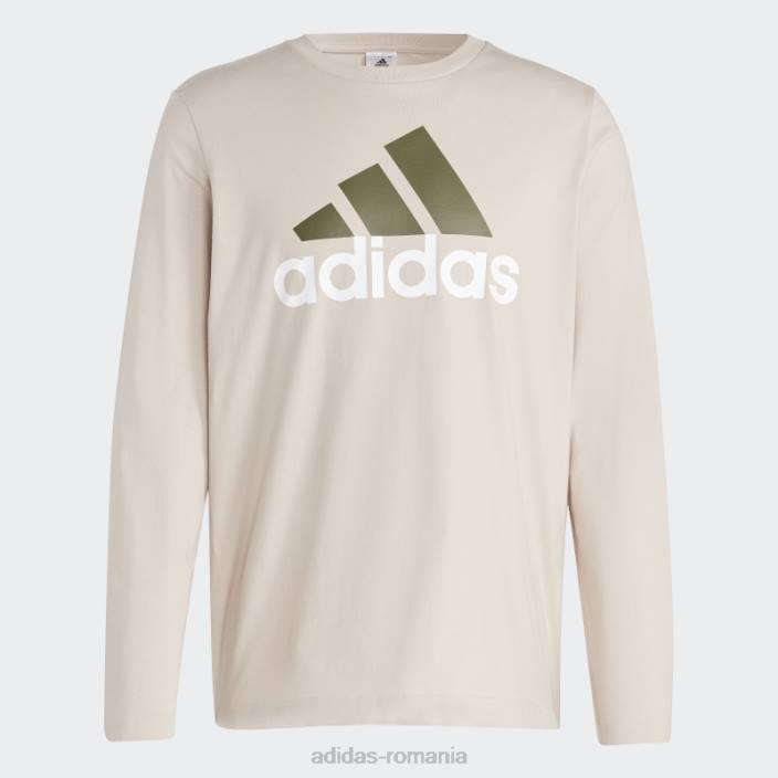 Adidas tricou cu mânecă lungă taupe essentials bărbați taupe 2JBN6196