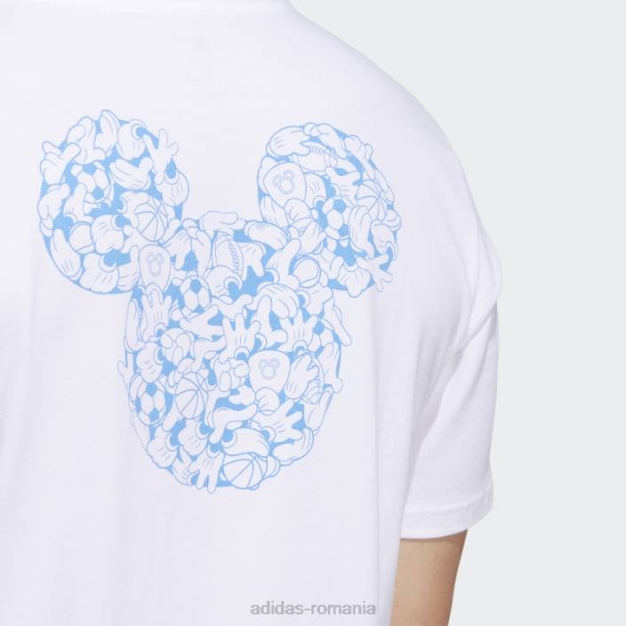 Adidas tricou cu mânecă scurtă disney sport alb bărbați alb 2JBN14606