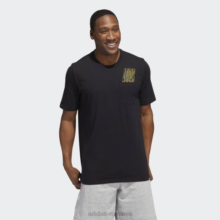 Adidas tricou dynamic sport cu buzunar grafic negru adidas bărbați negru 2JBN14808