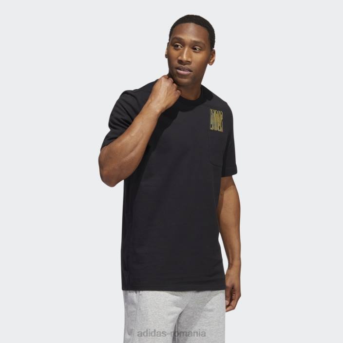 Adidas tricou dynamic sport cu buzunar grafic negru adidas bărbați negru 2JBN14808