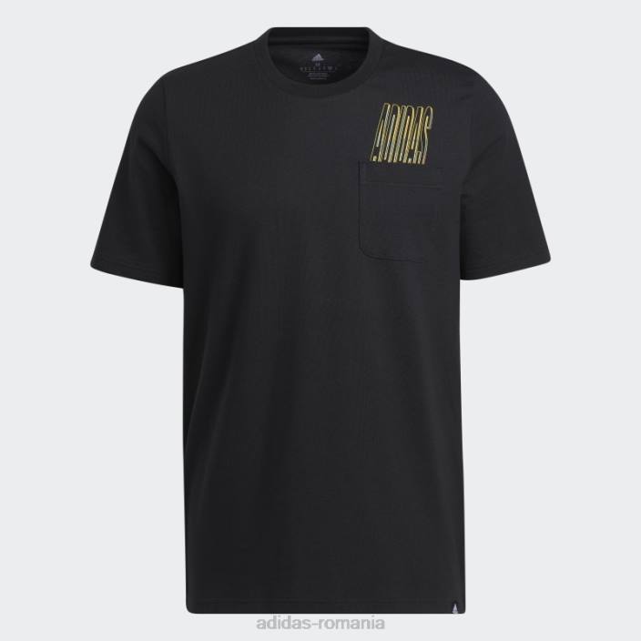 Adidas tricou dynamic sport cu buzunar grafic negru adidas bărbați negru 2JBN14808