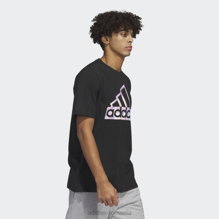 Adidas tricou elegant cu mânecă scurtă grafică future icons negru bărbați negru 2JBN5450