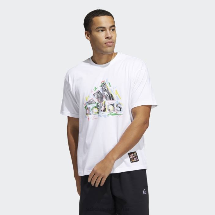 Adidas tricou elegant pride (neutru de gen) alb bărbați alb 2JBN6943