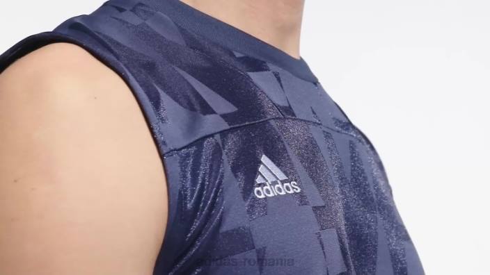 Adidas tricou fără mâneci tiro bleumarin bărbați zori bleumarin/albastru 2JBN6323