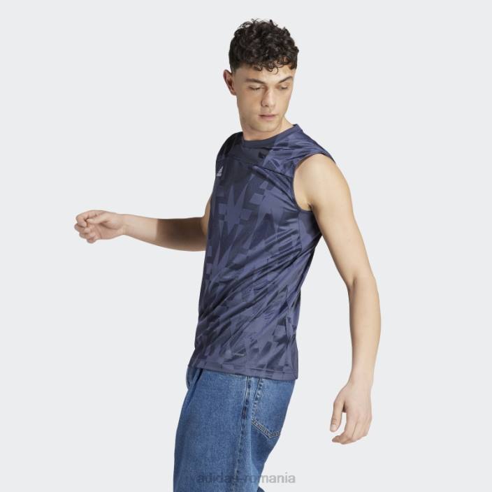 Adidas tricou fără mâneci tiro bleumarin bărbați zori bleumarin/albastru 2JBN6323