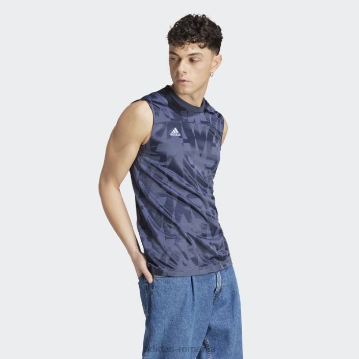 Adidas tricou fără mâneci tiro bleumarin bărbați zori bleumarin/albastru 2JBN6323