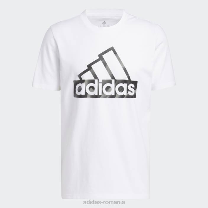 Adidas tricou grafic alb cu mânecă scurtă cu icoane viitoare bărbați alb 2JBN5777