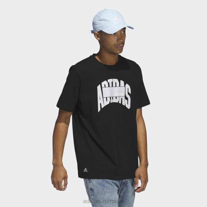 Adidas tricou grafic bloc de îmbrăcăminte sport negru fierbinte bărbați negru 2JBN5598