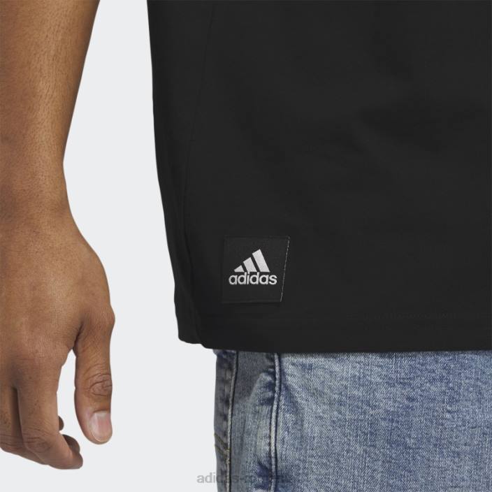 Adidas tricou grafic bloc de îmbrăcăminte sport negru fierbinte bărbați negru 2JBN5598