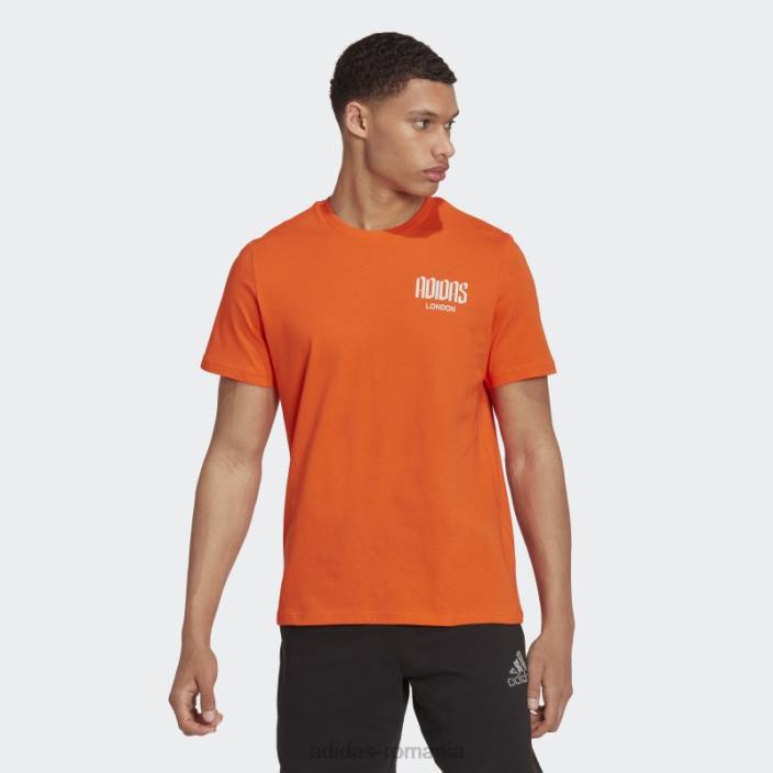 Adidas tricou grafic londra portocaliu adidas bărbați portocale 2JBN15144