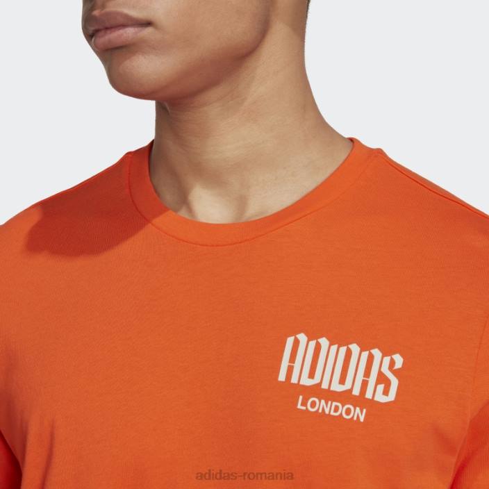 Adidas tricou grafic londra portocaliu adidas bărbați portocale 2JBN15144