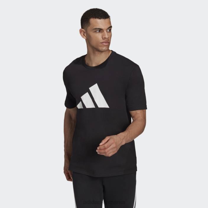 Adidas tricou grafic negru cu logo icons future bărbați negru 2JBN6412