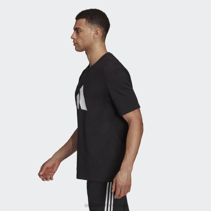 Adidas tricou grafic negru cu logo icons future bărbați negru 2JBN6412