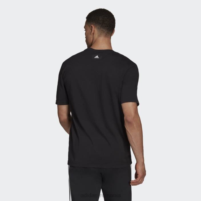 Adidas tricou grafic negru cu logo icons future bărbați negru 2JBN6412
