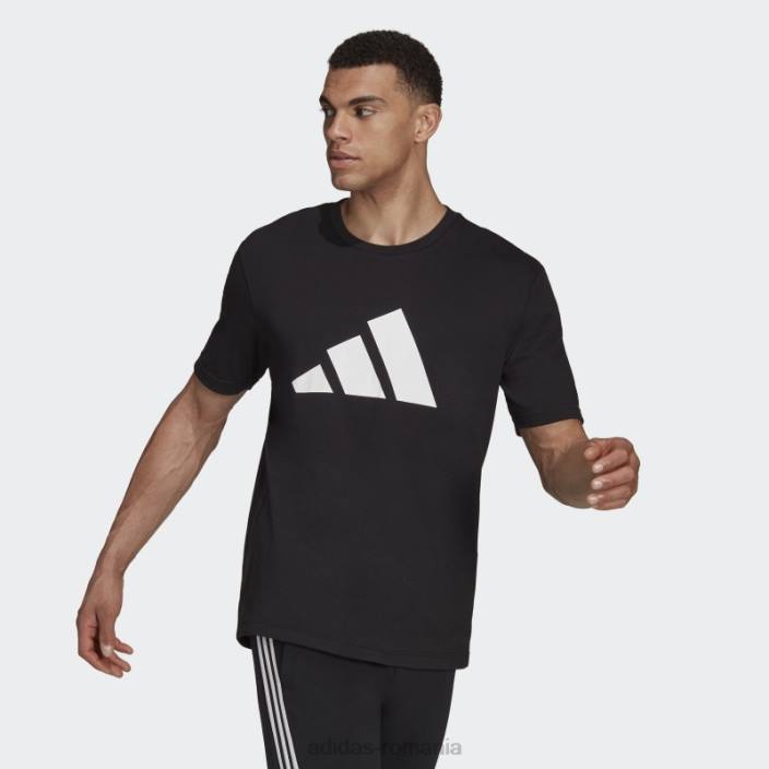 Adidas tricou grafic negru cu logo icons future bărbați negru 2JBN6412