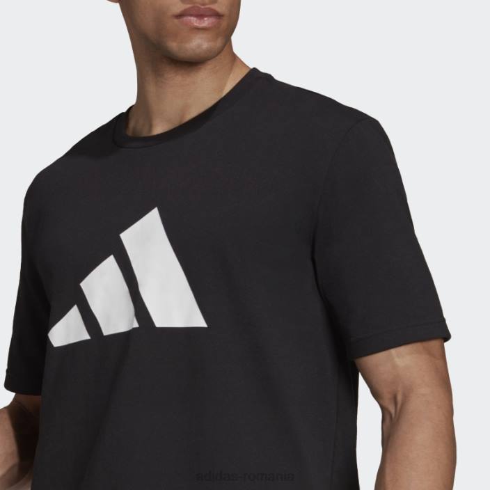 Adidas tricou grafic negru cu logo icons future bărbați negru 2JBN6412
