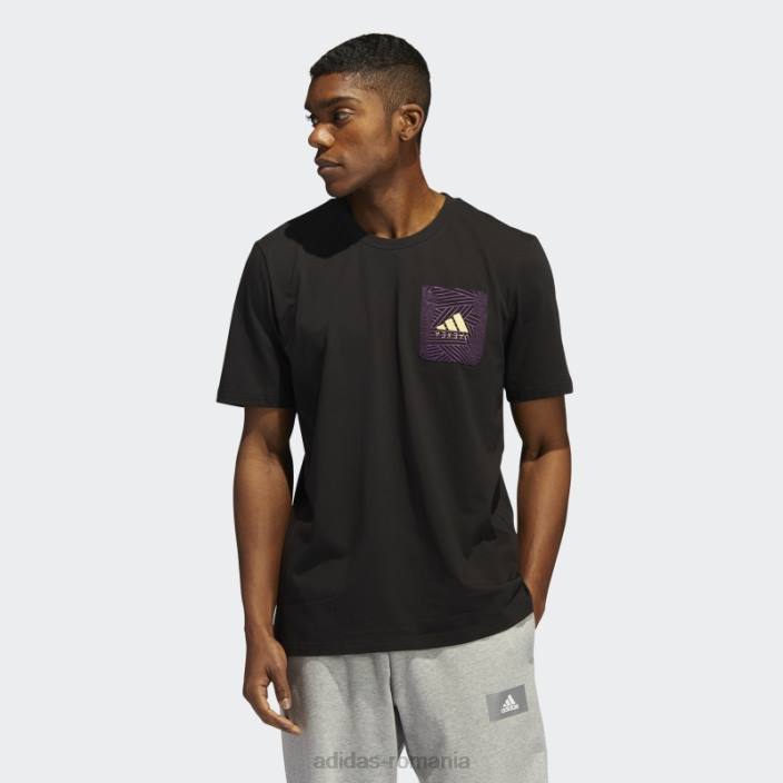 Adidas tricou grafic pantera neagră bărbați negru 2JBN7276