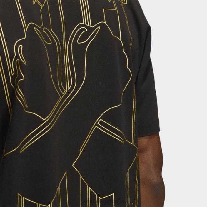 Adidas tricou grafic pantera neagră bărbați negru 2JBN7276