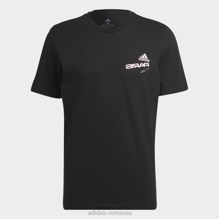 Adidas tricou grafic paris negru adidas bărbați negru 2JBN15009