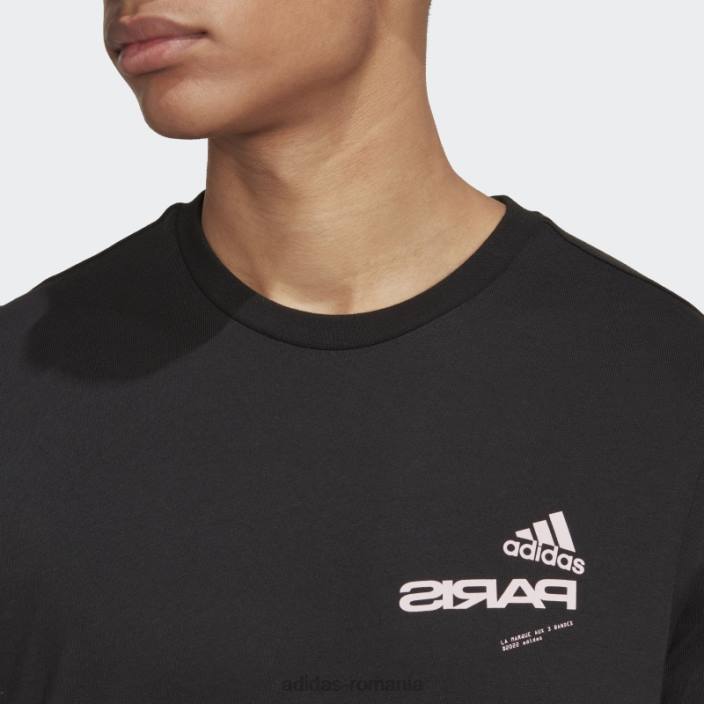 Adidas tricou grafic paris negru adidas bărbați negru 2JBN15009