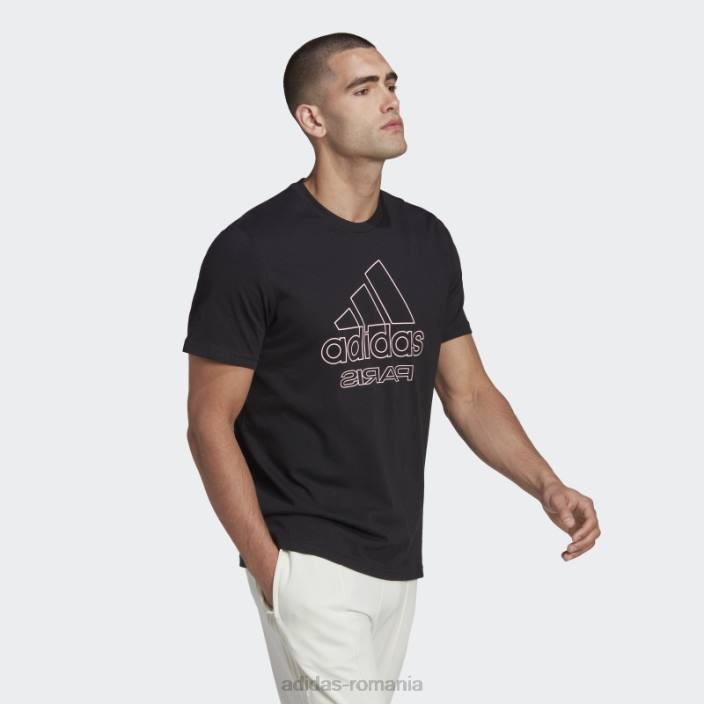 Adidas tricou grafic paris negru adidas bărbați negru 2JBN15126
