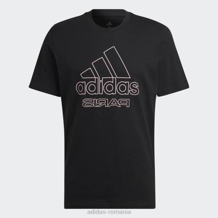 Adidas tricou grafic paris negru adidas bărbați negru 2JBN15126