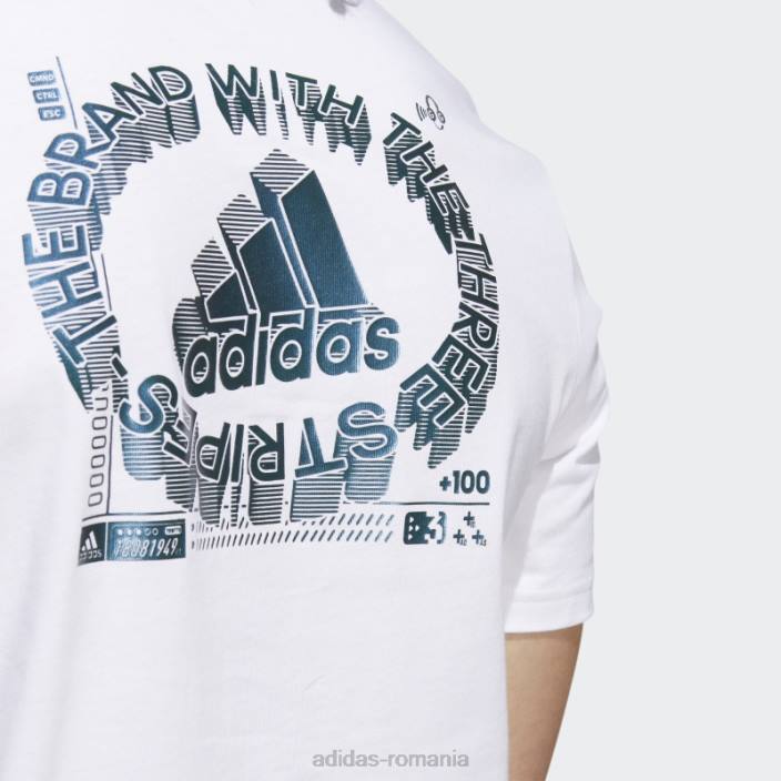 Adidas tricou grafic pentru jocuri color-shift alb adidas bărbați alb 2JBN5352