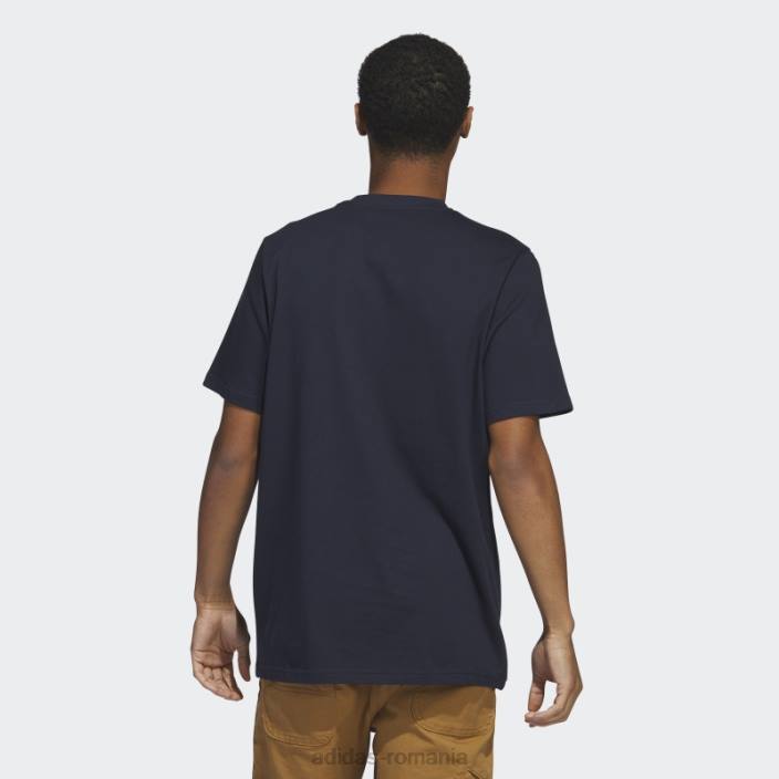 Adidas tricou grafic tricou cu mânecă scurtă cu șablon în două culori, cerneală adidas bărbați cerneală 2JBN5646