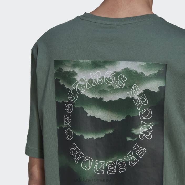Adidas tricou grafic verde oxid natura adidas bărbați oxid verde 2JBN6855
