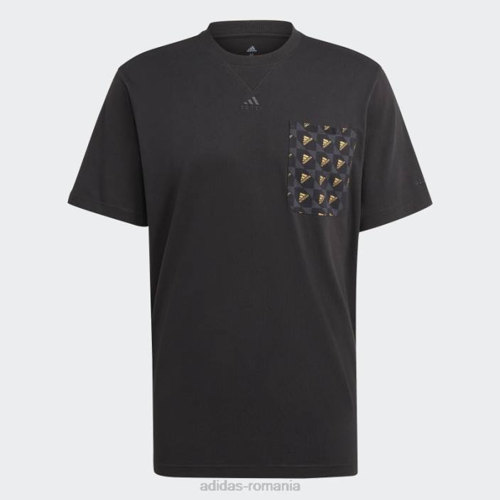Adidas tricou negru all szn x logomania adidas bărbați negru 2JBN14469