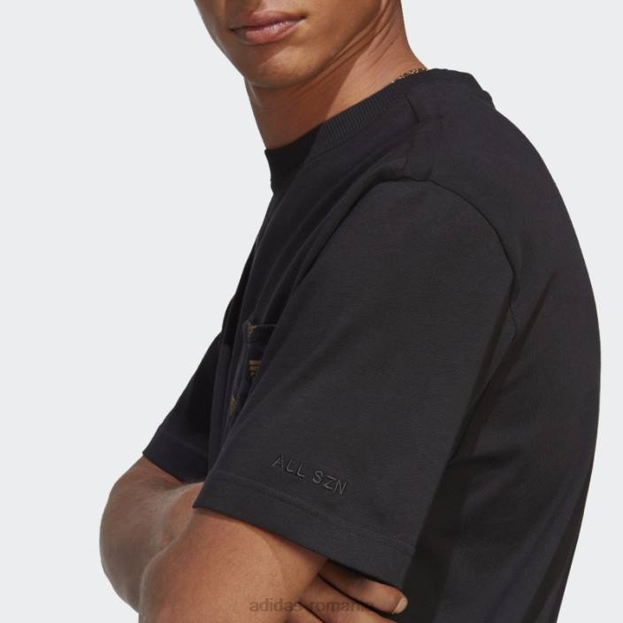 Adidas tricou negru all szn x logomania adidas bărbați negru 2JBN14469