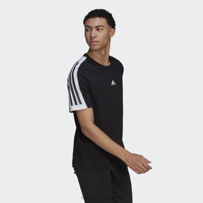 Adidas tricou negru cu 3 dungi icoane viitoare bărbați negru 2JBN6685
