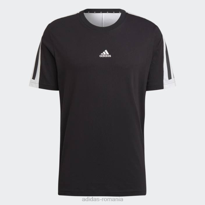 Adidas tricou negru cu 3 dungi icoane viitoare bărbați negru 2JBN6685