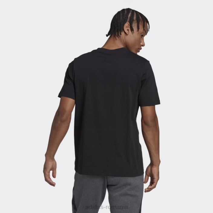 Adidas tricou negru cu imprimeu camo essentials bărbați negru 2JBN6688