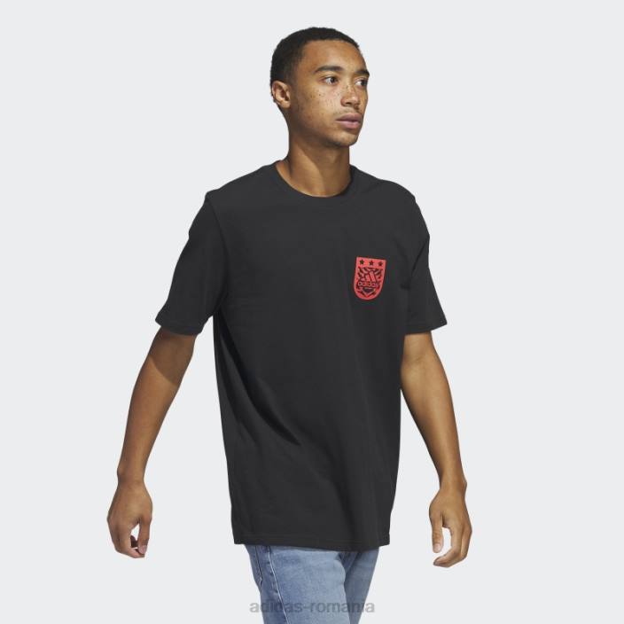 Adidas tricou negru xpress cu mânecă scurtă bărbați negru 2JBN5651