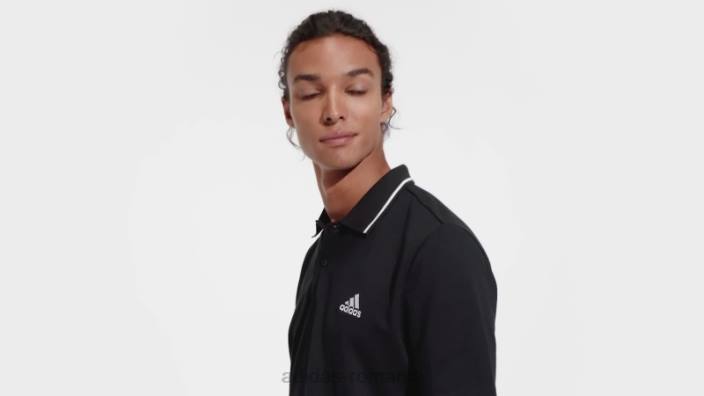 Adidas tricou polo cu logo mic piqué essentials negru bărbați negru 2JBN5414
