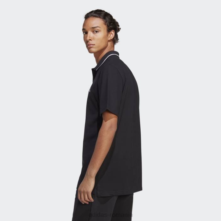 Adidas tricou polo cu logo mic piqué essentials negru bărbați negru 2JBN5414