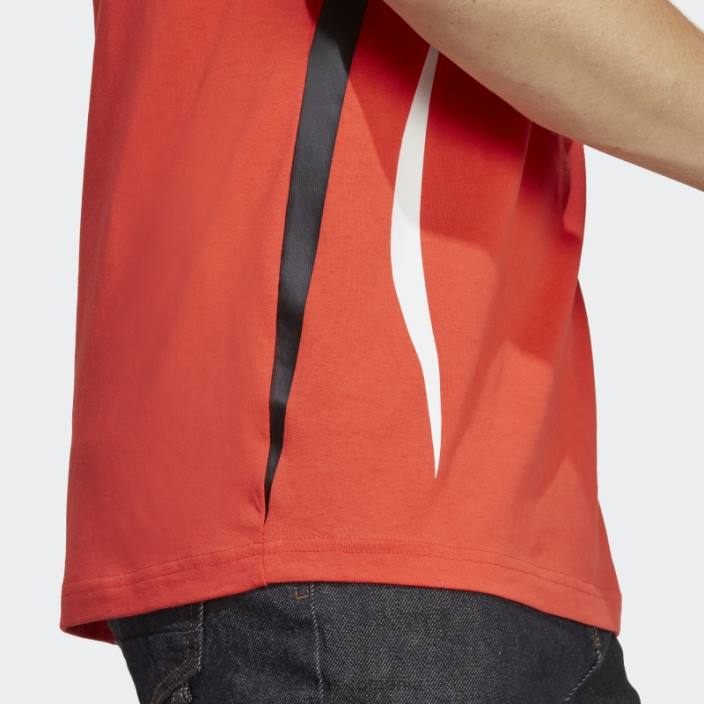 Adidas tricou roșu color block bărbați roșu/alb/negru 2JBN14237