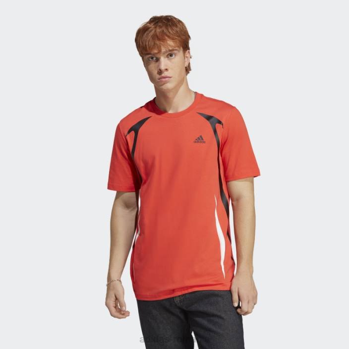 Adidas tricou roșu cu blocuri de culoare bărbați roșu/alb/negru 2JBN922