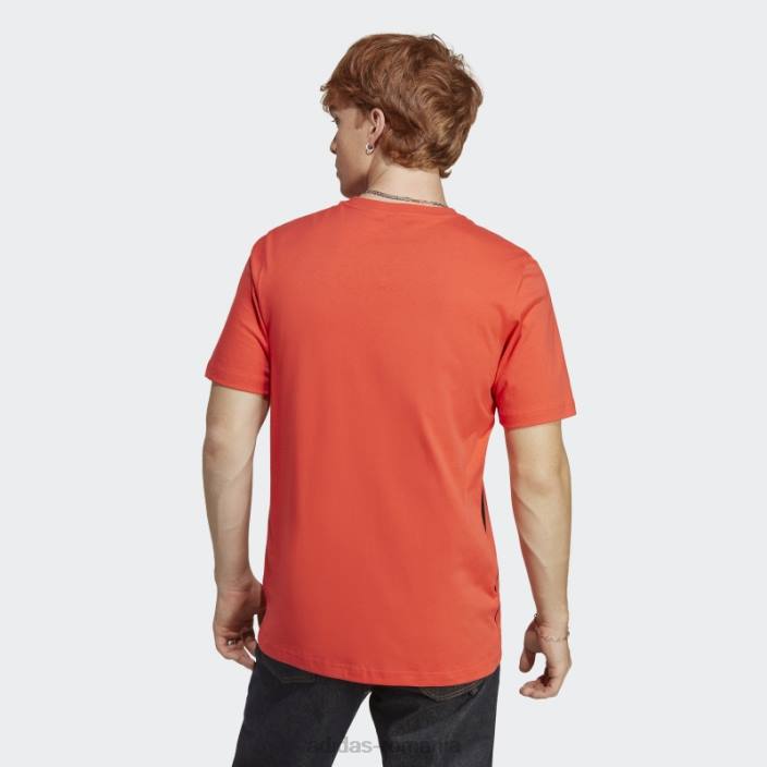 Adidas tricou roșu cu blocuri de culoare bărbați roșu/alb/negru 2JBN922