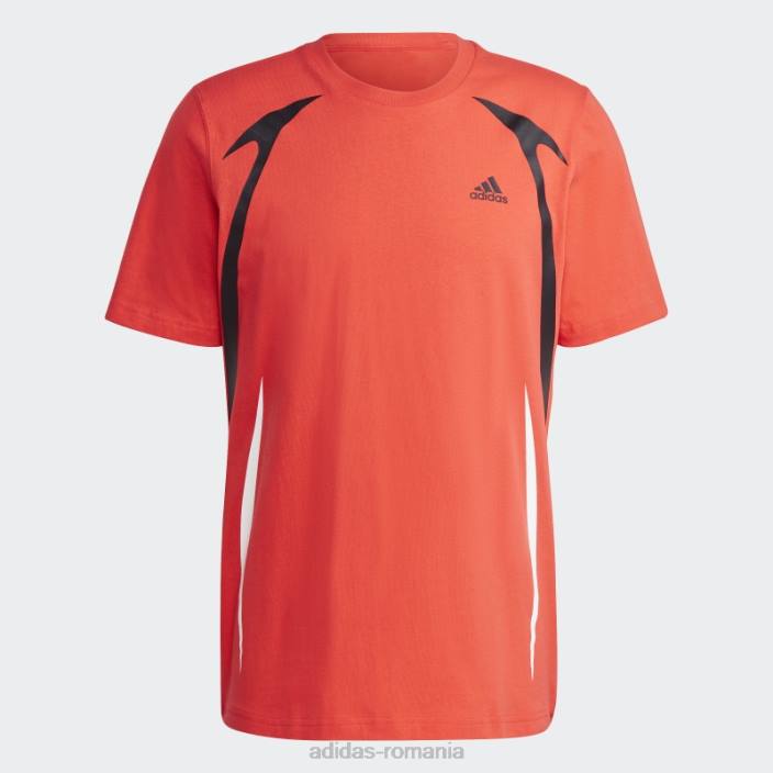 Adidas tricou roșu cu blocuri de culoare bărbați roșu/alb/negru 2JBN922