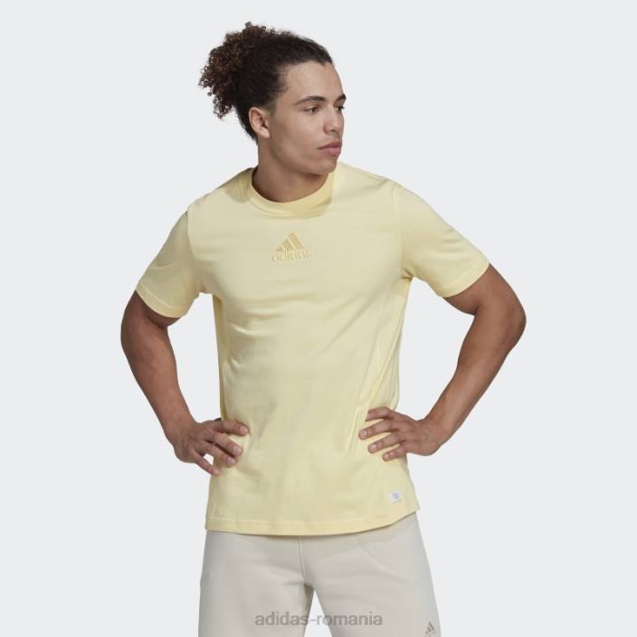 Adidas tricou studio lounge galben bărbați galben 2JBN5456