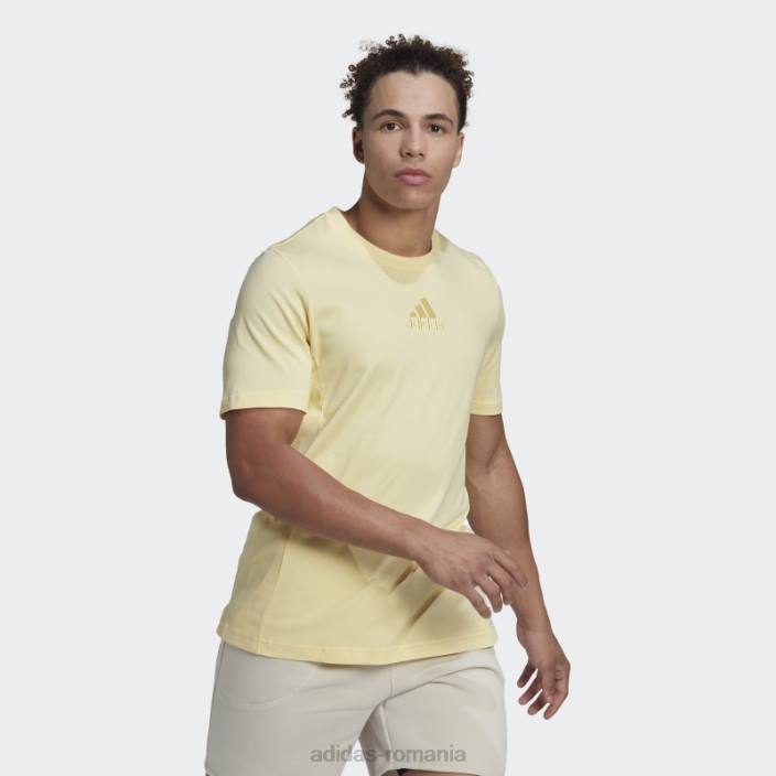 Adidas tricou studio lounge galben bărbați galben 2JBN5456